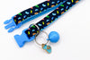 Cat Kitten Pet Adjustable Neck Collar with Cat Pendant Blue Buckle