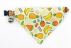 Fruits Pattern Cat Pet Kitten Hand Made Fabric Scarf Neck Collar with Silver Bell