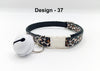 Hand Made Leopard Printed Pet Cat Kitten Adjustable Neck Collar with Big Bell