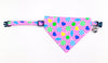 Candy Pattern Cat Pet Kitten Hand Made Fabric Bow, Scarf Neck Collar with Silver Bell