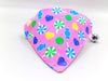 Candy Pattern Cat Pet Kitten Hand Made Fabric Bow, Scarf Neck Collar with Silver Bell