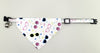Glasses Pattern Cat Pet Kitten Hand Made Fabric Bow, Scarf Neck Collar with Bell