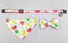 Fruit Pattern Cat Pet Kitten Hand Made Fabric Bow, Scarf Neck Collar with Bell