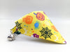 Skellington Printed Cat Pet Kitten Hand Made Fabric Bow, Scarf Neck Collar with Bell