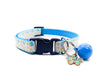 Paw Pattern Cat Kitten Pet Adjustable Neck Collar with Floral Pendant Black Buckle