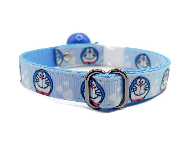 Premium Quality Nylon Adjustable Neck Collar For Cat Kitten Doraemon Cartoon Bell