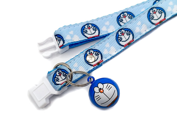 Premium Quality Nylon Adjustable Neck Collar For Cat Kitten Doraemon Cartoon Bell