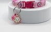 Cat Face Pendant with Cat Kitten Adjustable Pink Neck Collar And Bell