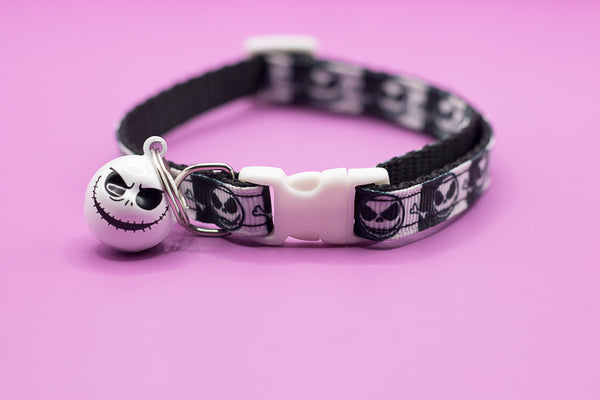 Skellington Cartoon Bell with Adjustable Neck Collar For Cat Kitten