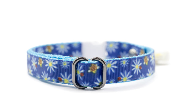 Premium Quality Nylon Pet Cat Kitten Neck Collar with kitty Pendant White Bell