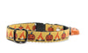 Cat Kitten Pet Neck Collar Halloween Pumpkin Pattern Premium Quality Nylon with Bell