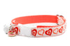 Premium Quality Nylon Pet Cat Kitten Neck Collar with Heart Pendant White Bell