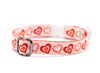 Premium Quality Nylon Pet Cat Kitten Neck Collar with Heart Pendant White Bell