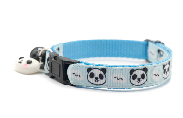 Cat Kitten Pet Neck Collar Panda Face Pendant Premium Quality Nylon with Bell