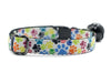 Cat Kitten Pet Premium Quality Nylon Neck Collar Paw Print with Big Bell