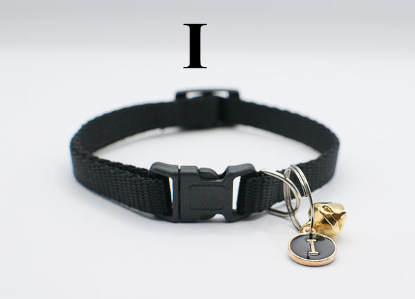 Cat Kitten Neck Collar with Bell and Alphabet Pendant