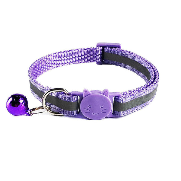 Cat Kitten Reflective Neck Collar with Cute Bell