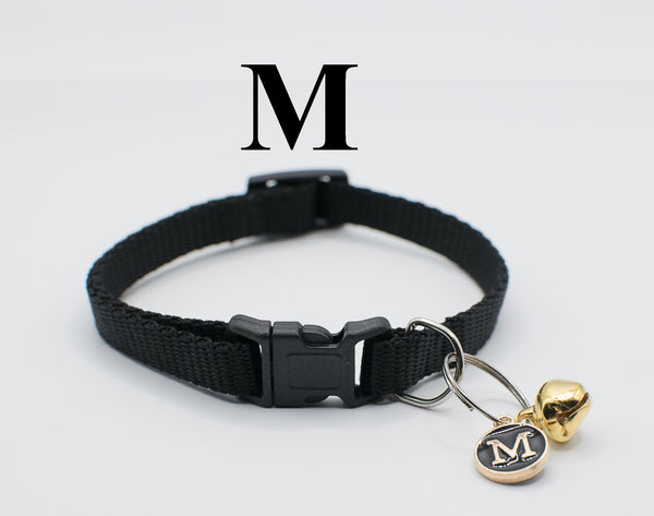 Cat Kitten Neck Collar with Bell and Alphabet Pendant