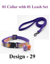  Pet Cat Hand Made Neck Collar Double Bell with Leash