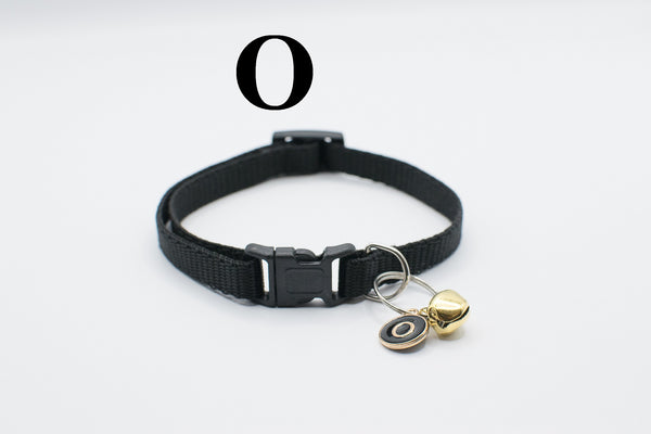 Cat Kitten Neck Collar with Bell and Alphabet Pendant