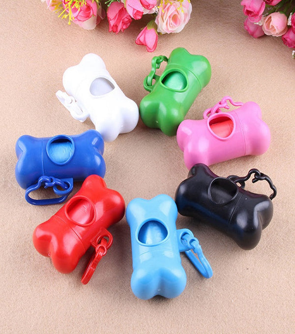 Baby and Pets Poo Dispenser Garbage Bags Disposal Bone and Capsule Shape Box With Roll