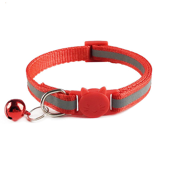 Cat Kitten Reflective Neck Collar with Cute Bell