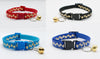 Golden Paw Pattern Pet Cat Kitten Hand Made Adjustable Neck Collar Quick Release Buckle with Bell