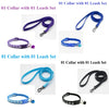 Pet Cat Nylon Neck Collar with Leash Regular Bell Paw Pattern