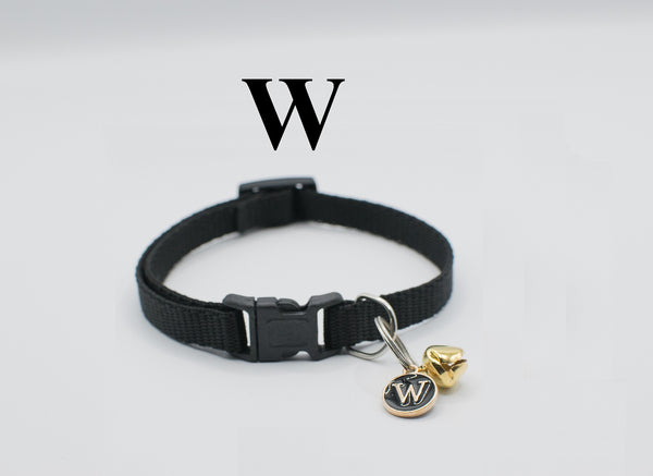 Cat Kitten Neck Collar with Bell and Alphabet Pendant
