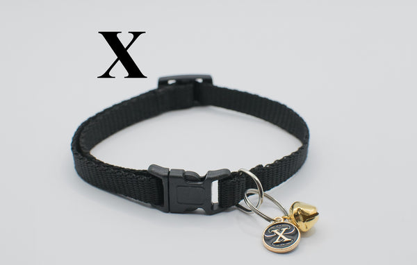 Cat Kitten Neck Collar with Bell and Alphabet Pendant