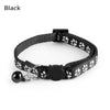 Matching Buckle Pet Cat Paw Neck Collar with Regular Cute Bell