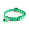 Matching Buckle Pet Cat Paw Neck Collar with Regular Cute Bell