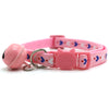 Heart Print Adjustable Pet Cat Kitten Neck Collar With Big Bell