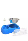 Dual Food Water Dispenser Bowl With Plastic Bottle