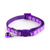 Matching Buckle Pet Cat Paw Neck Collar with Regular Cute Bell
