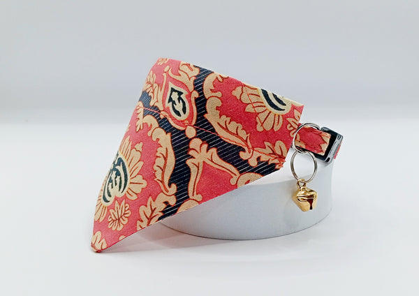 Neck Collar with Bell Cat Kitten Nylon Style Hand Made Scarf Bow